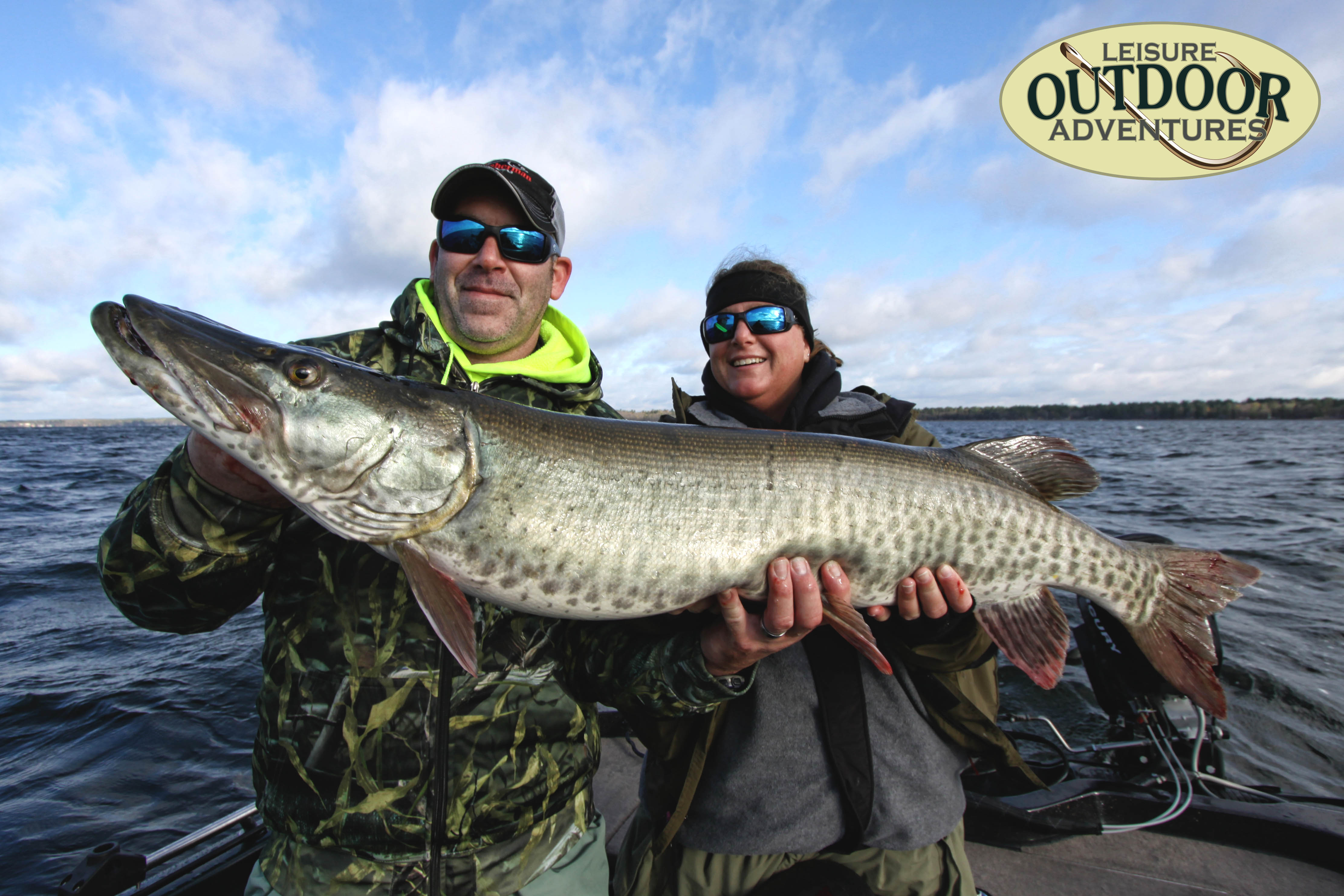 Musky caught on Lake Plantagenet at Balsam Beach Resort.